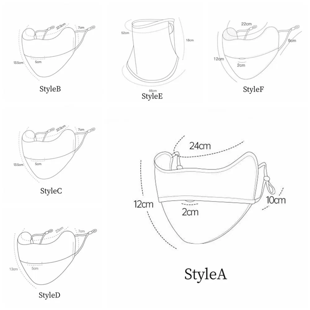 Mascarilla de seda transpirable con protección UV, cubierta facial ajustable, protector facial Anti ultravioleta, envoltura para el cuello, Golf