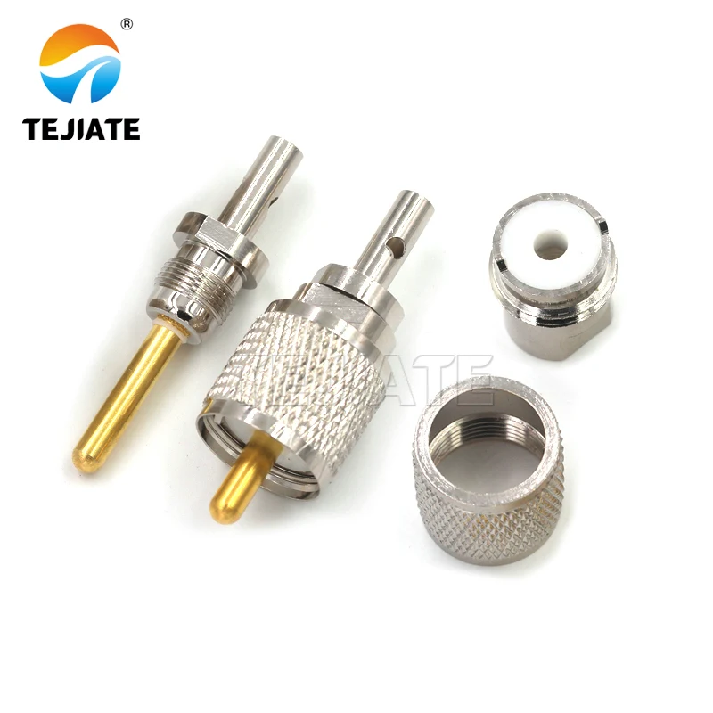 1pcs uhf männlich und weiblich stecker UHF-J/k/jw/kf flansch quadrat für rg58/rg142/rg136 kabel konverter