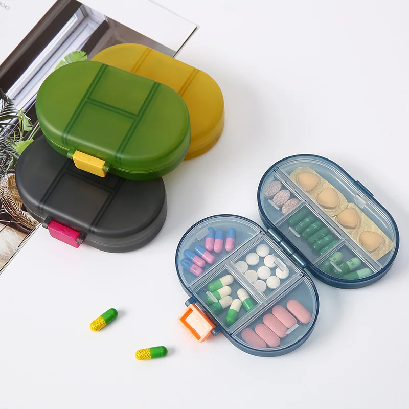 Compact Portable Medicine Box 8 Compartment Weekly Pill Organizer Large Capacity for Travel Organizer Box for Medicine Drug