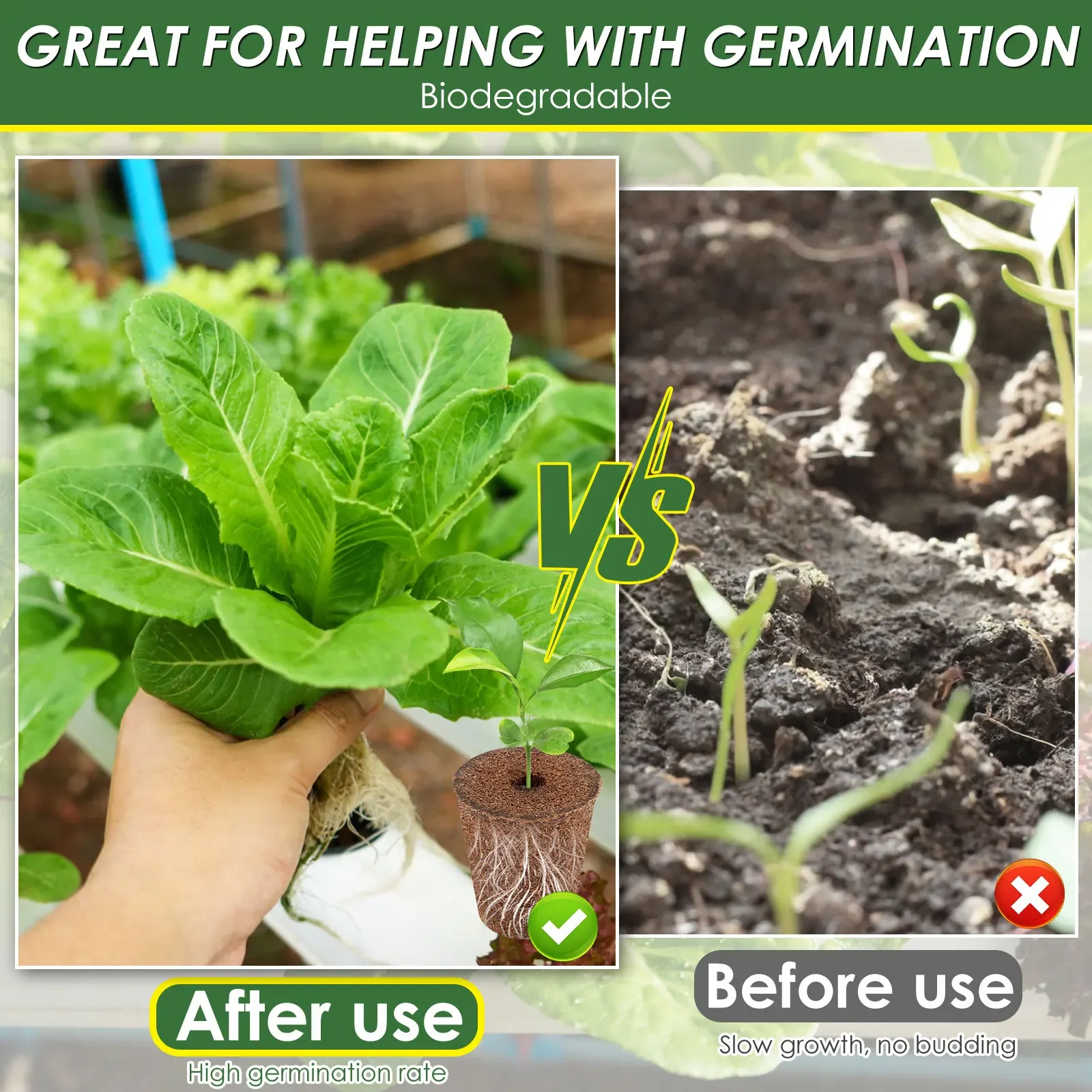 40 قطعة من إسفنجات نمو البذور للحديقة إسفنجة بداية الشتلات المائية مع تسميات النباتات والملقط استبدال إسفنجات نمو الجذر