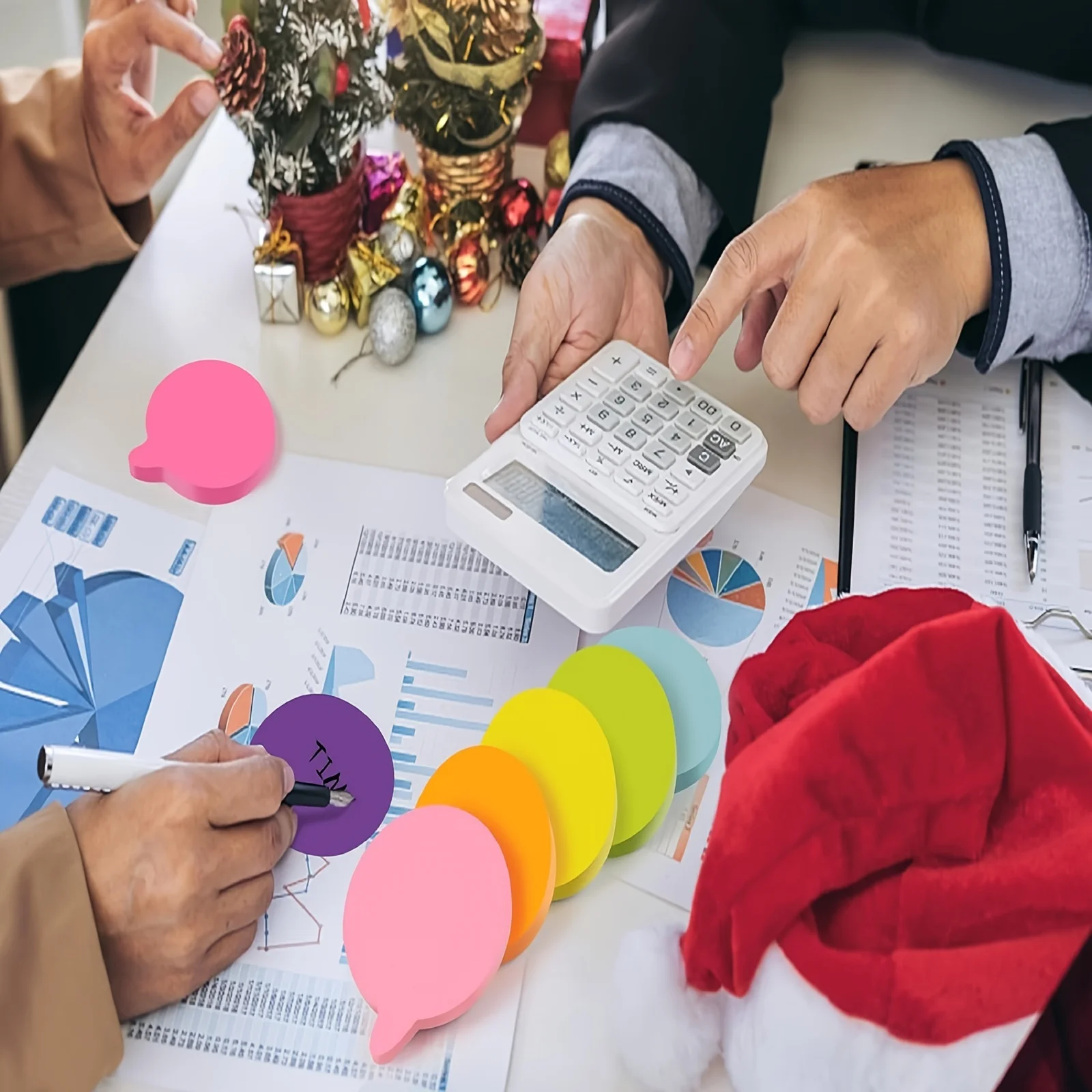 2/8 Stück Leuchtende Farbige Selbstklebende Tropfenförmige Haftnotizen, Bubble Sticky Note Pad für Zuhause, Schule, Büro, Laptop, Kühlschrank – Detail 5