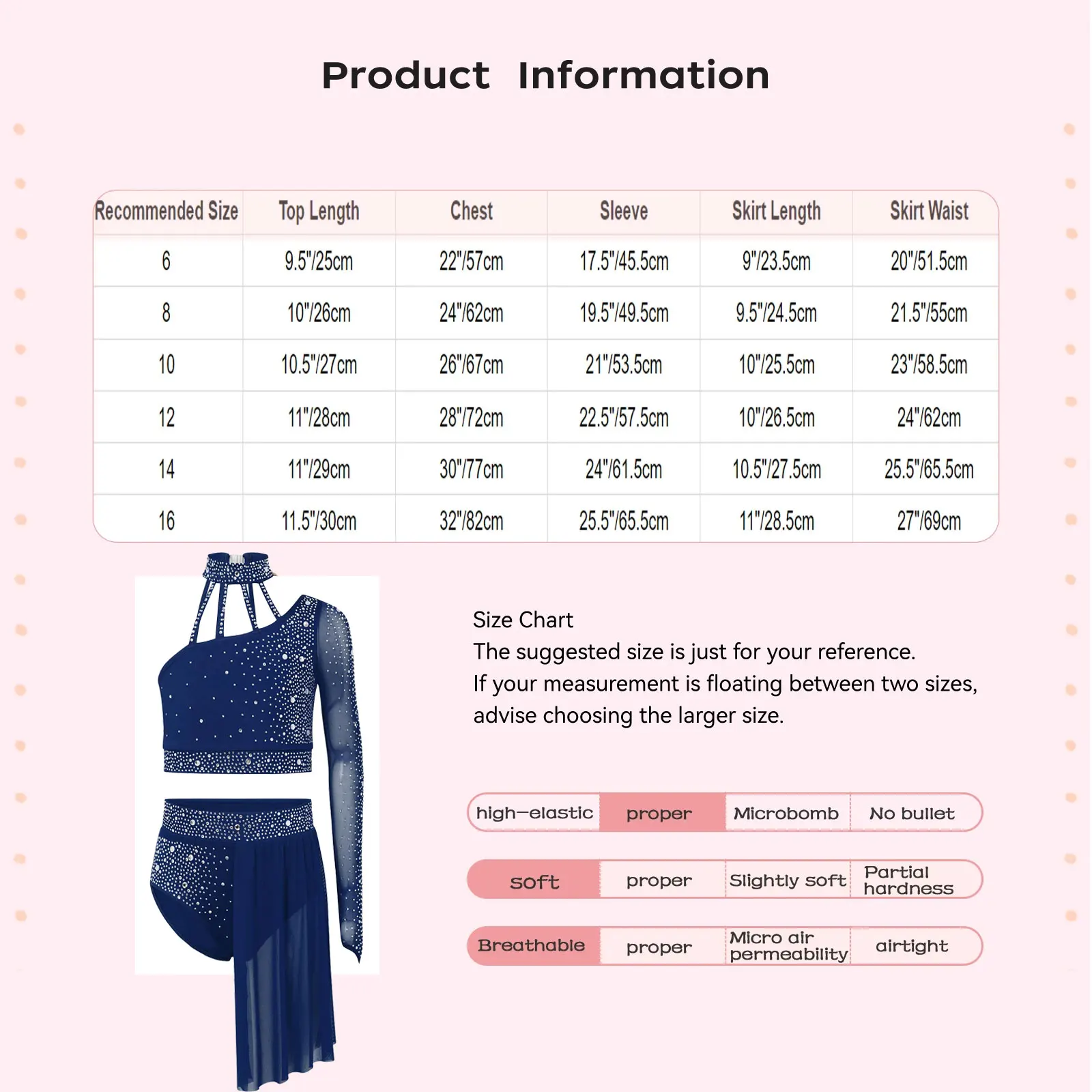 Costume da danza classica senza maniche per adolescenti, body da ginnastica ritmica, con gonna, danza lirica moderna, professionale e contemporanea