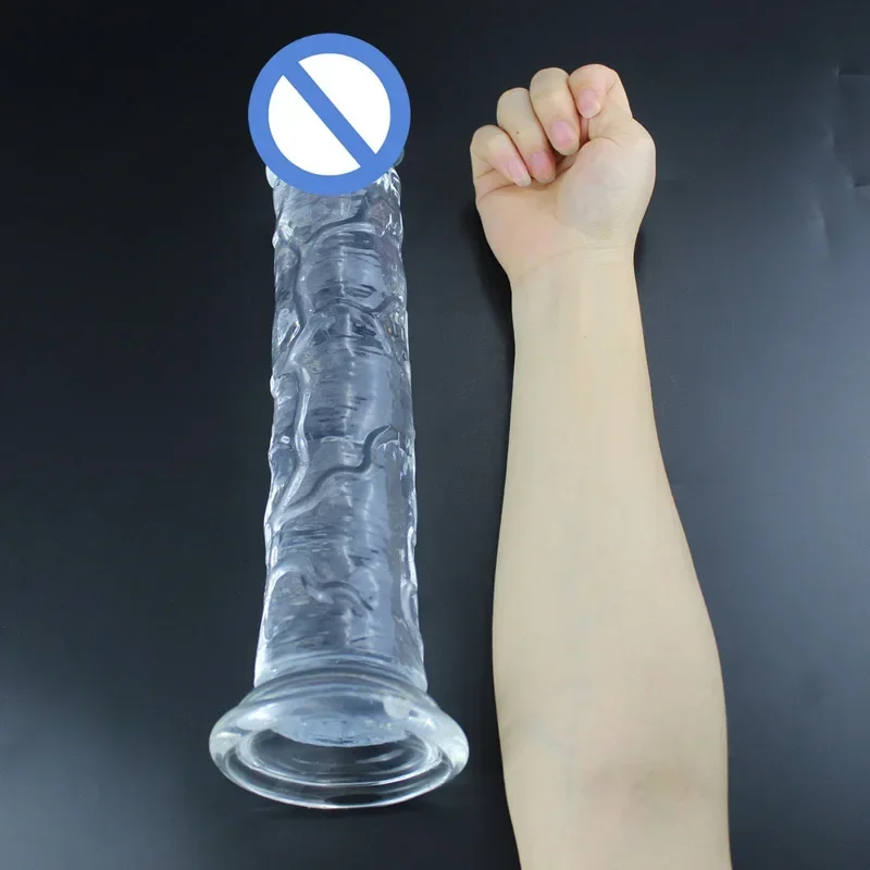 Medium Size Transparent Dildo with Suction Cup Jelly Dildos Sex Toys Woman Fake Dick Toy Big Dildo Suction Cup Penis Anal Dildo