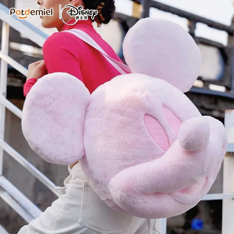 

Disney Genuine Mickey New Women'S Handheld Doll Bag Fashion Shoulder Bag Solid Color Versatile 3d Doll Storage Bag Birthday Gift