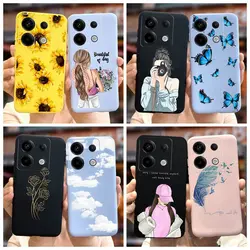 For Xiaomi Redmi Note 13 4G Case Stylish Candy Painted Cover Soft Silicone Phone Case For Redmi Note 13 Pro Plus Note13 5G Shell