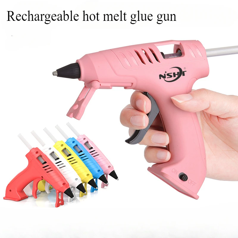 

1 шт. термоклеевой пистолет с литиевой батареей, перезаряжаемая модель, клеевой пистолет для домашнего использования, ручная работа, сделай сам, клеевой пистолет