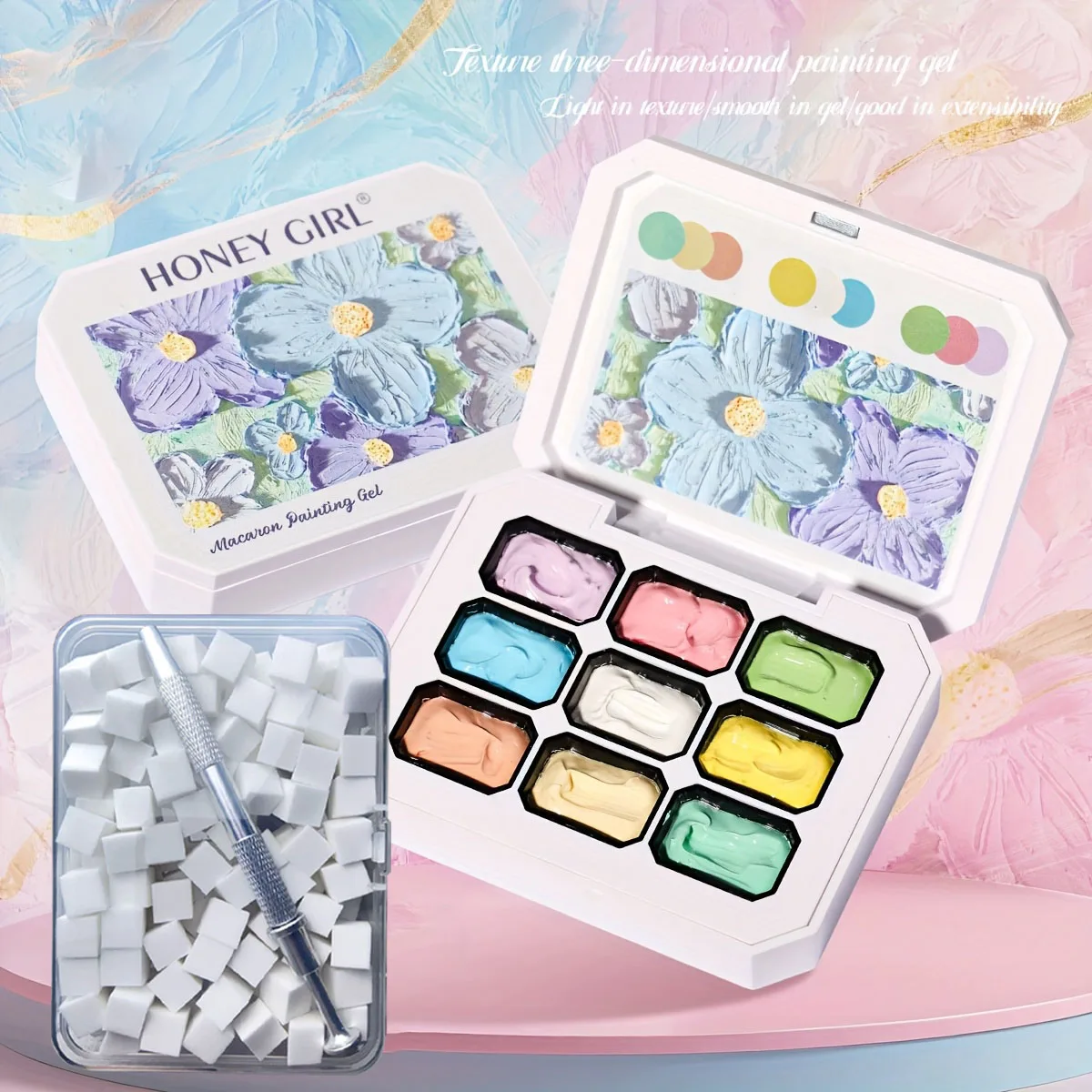 1 مجموعة/2 قطعة هلام طلاء الأظافر الصلبة التدريجي UV و LED مسمار الفن خلق الديكور 100 قطعة بات الإسفنج 1 قطعة كليب DIY صالون الأظافر Y2K INS #1