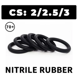70A NBR Thickness CS2/2.5/3mm O-ring Nitrile rubber sealing gasket rubber washer ring wholesale in specifications