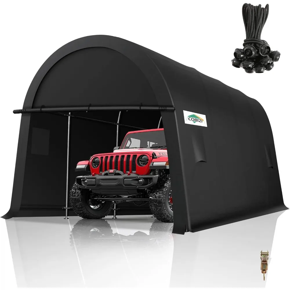 

Carport Canopy 12x20 Сверхмощная портативная гаражная палатка со съемными дверями и вентиляционными отверстиями, большой противоснежный водонепроницаемый автомобиль C