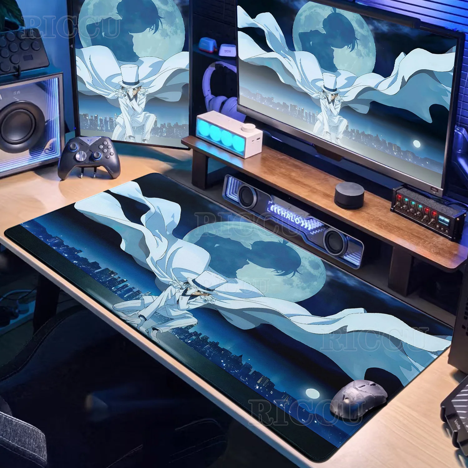 Anime D-Detective Conan Mouse Pad Computer PC Gamer Locking Edge Kaitou Kid Table Pad XXL Laptop Keyboard Desk Home Office Setup
