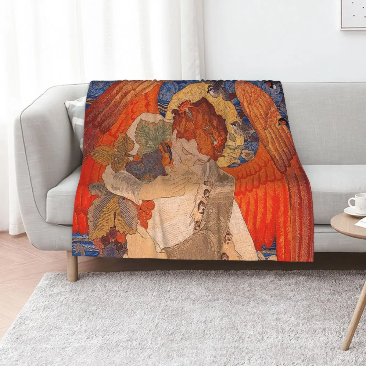 HD. Victory, by Phoebe Anna Traquair Throw Blanket Flannels Vintage warm for winter Stuffeds Luxury Brand Picnic Blankets