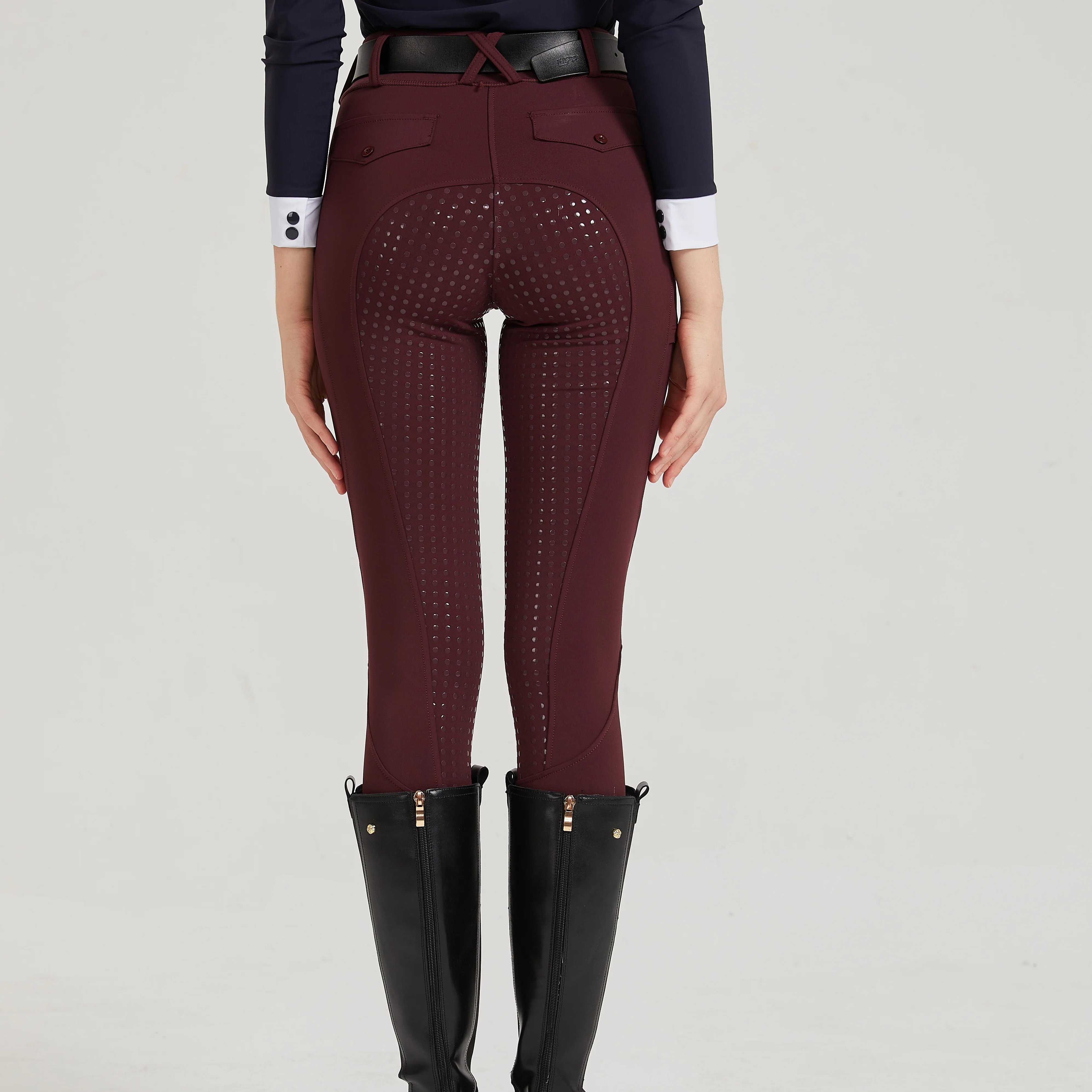 Professionelle Reithose mit Vollsilikon, schnelltrocknend, elastisch, eng anliegend, rutschfest, dick und strapazierfähig – Detail 17