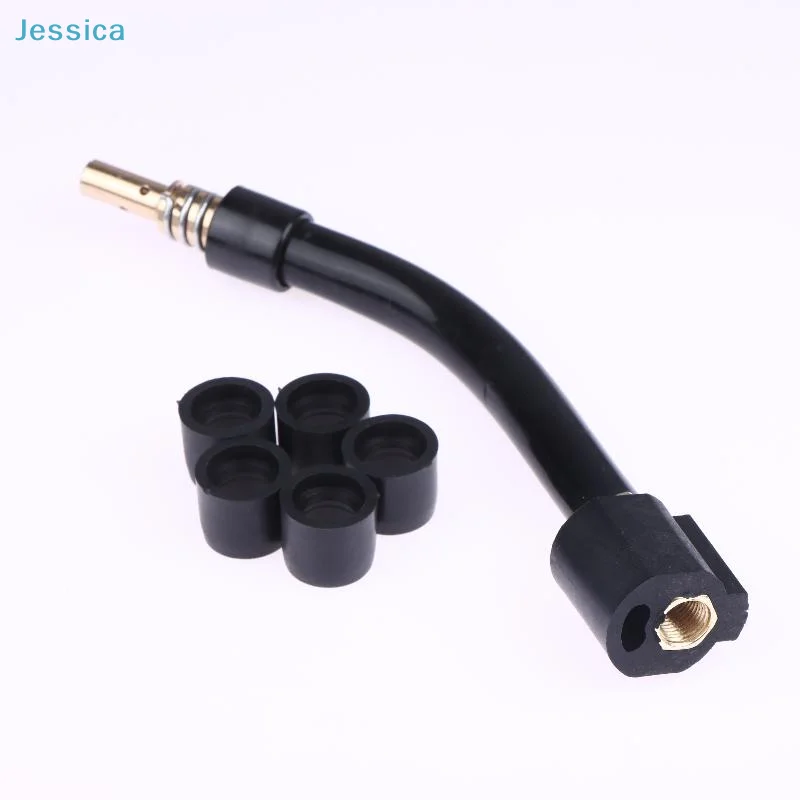 〔Jessica〕MIG Welding Torch Neck Replacement - 15AK Swan Neck with 5pcs Nozzles for Binzel Style Welding Guns