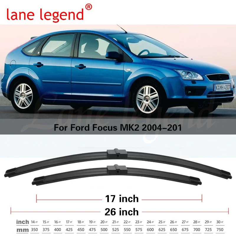 Car Wiper Front Rear Wiper Blades Set For Ford Focus 2 2004-2011 Windshield Windscreen Front Rear Window 26\