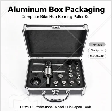 Kit Extrator de Rolamentos de Cubo de Bicicleta LEBYCLE, Ferramenta para Remover e Instalar Rolamentos de Roda para Reparação de Cubos de Bicicletas MTB e de Estrada com Múltiplas Funções