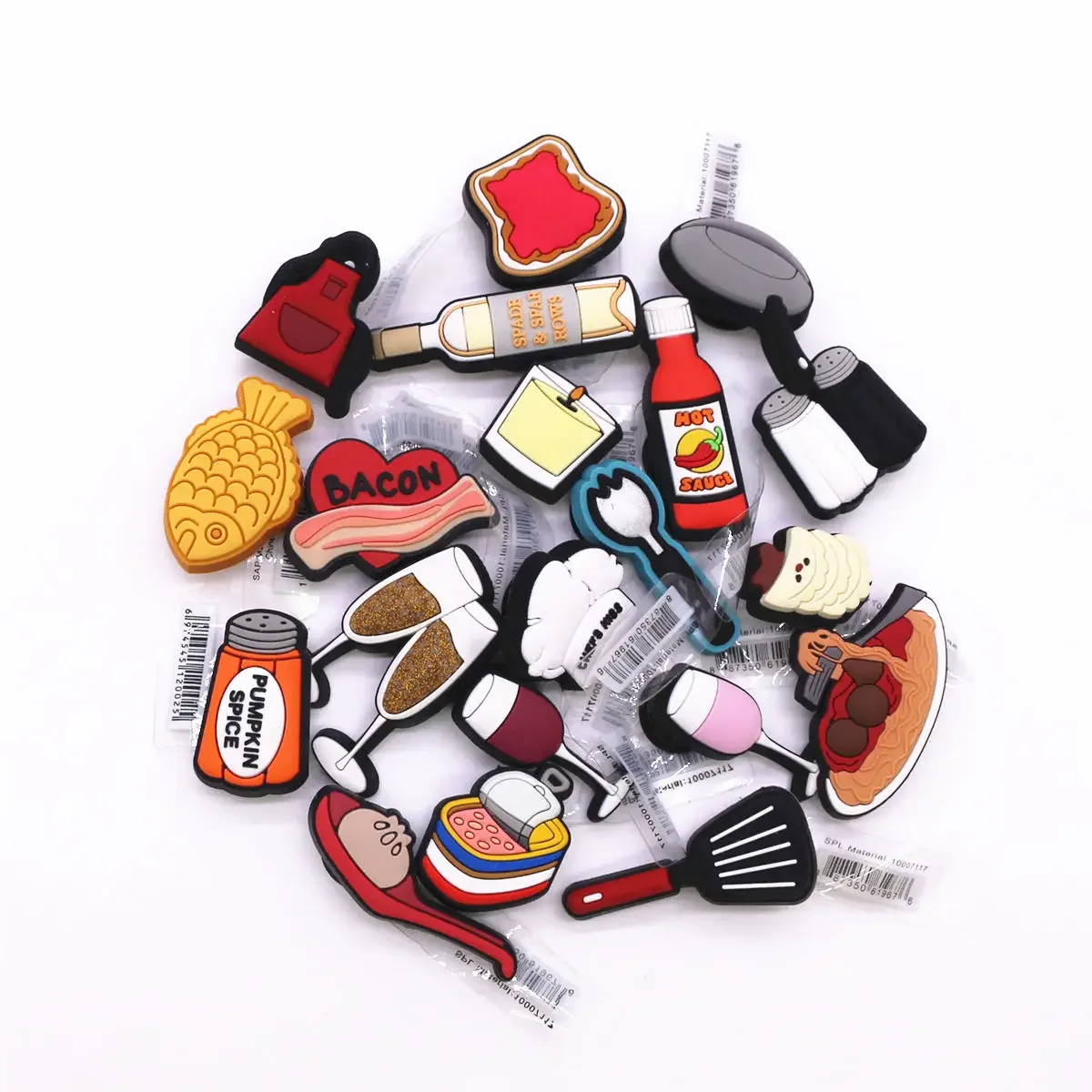 1pcs Original Champagne Cheers Shoe Charms Accessories Cuisine Goblet Chefs PVC Sandals Buckle Decorations Clog Pins Clips