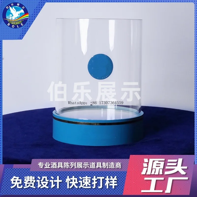 

Bar KTV creative round luminous ice bucket, acrylic led light cocktail beer barrel drink seat luminous wine set