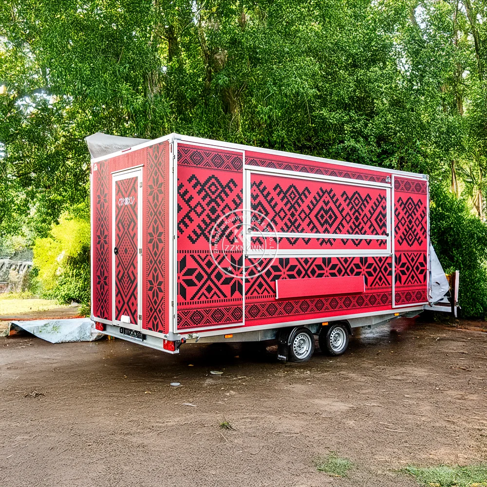 

Composite Or Fiberglass Custom Mobile Freezer Vending Carts Fast Food Truck Food Mobile Trailer With Window In Australia