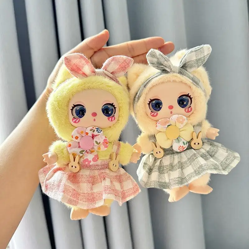 16cm Mini Doll'S Clothes Outfit Accessories For Liila lucky Cat Idol Candy plaid skirt Clothing gift