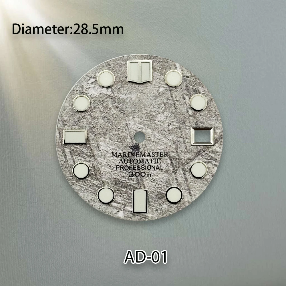 28.5Mm S Logo Dial Meteorit Cocok untuk NH35/NH36 Gerakan Jepang C3 Alat Aksesori Modifikasi Jam Tangan Bercahaya Hijau