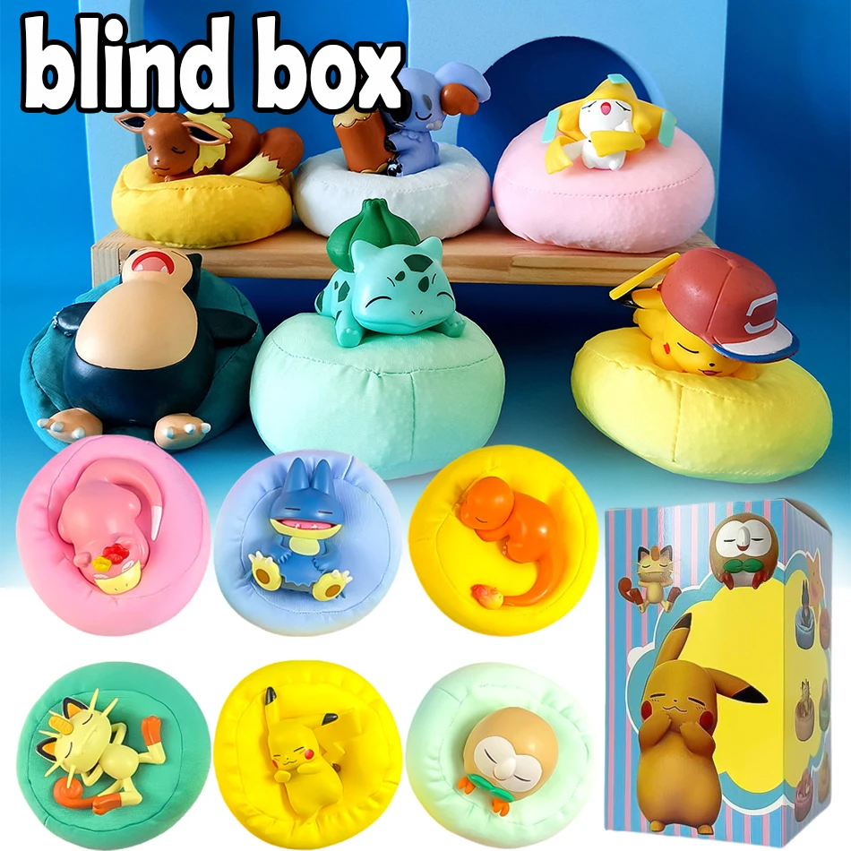 

1-12Pcs Anime Pok é mon blind box Model Figure Pikachu sleep Series Interior Hand Sleeping Position Toys Gift for sfriends