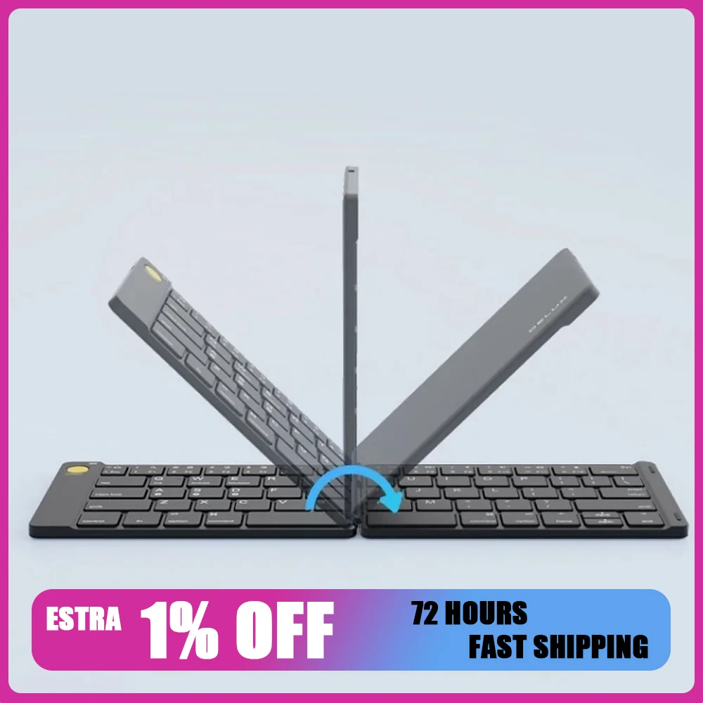 DeLUX MF10 Office Mouse Bluetooth Connection 1600DPI Folding Mouse And Keyboard Suit Light Weight  Mute For Pc Accessories Gifts