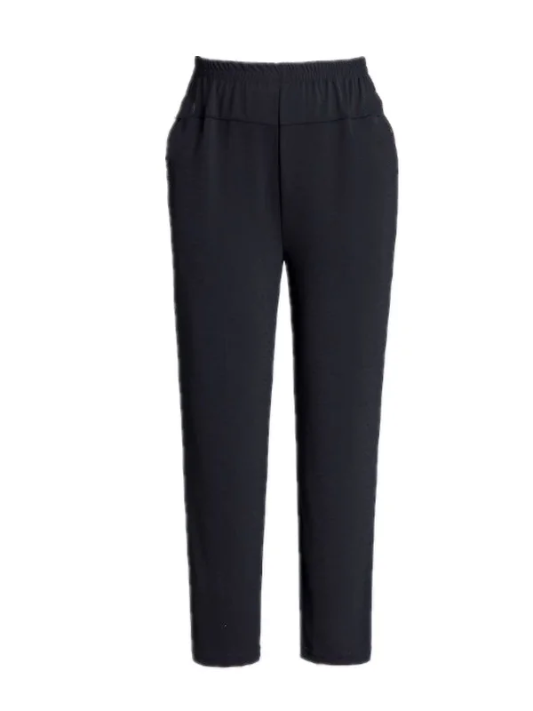 High Waist Ice Silk Women's Pants Korean Sle Harlan Loose Fit Nine Points Elastic Waist ly Size plus Summer New Arrival