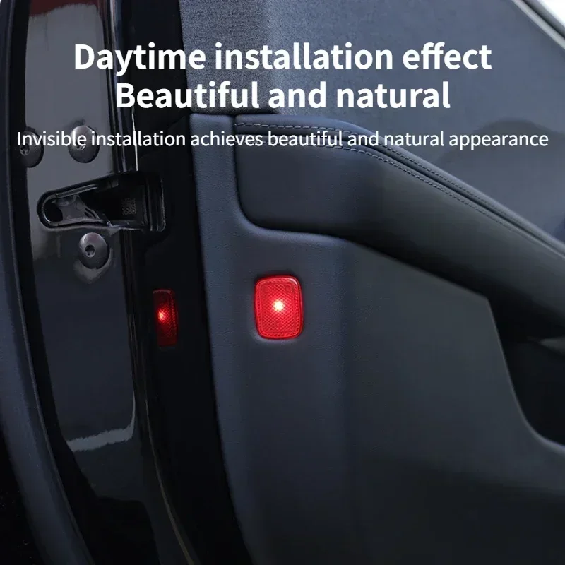 Car Door Warning Light for Tesla Model 3/Y/3+ Juniper 2025 Strong Flashing Light Warning LED Lamp Anti-collision Accessories