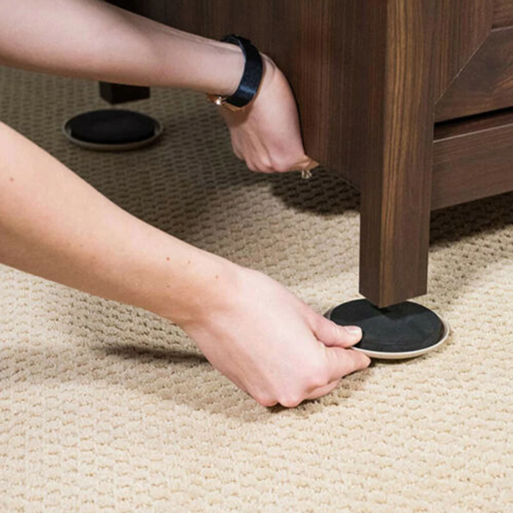 4pcs EVA Furniture Sliders Legs Pads 3.5inch For Carpet Heavy Movers Gliders Move Anti-abrasion Floor Protector Mat Accessories