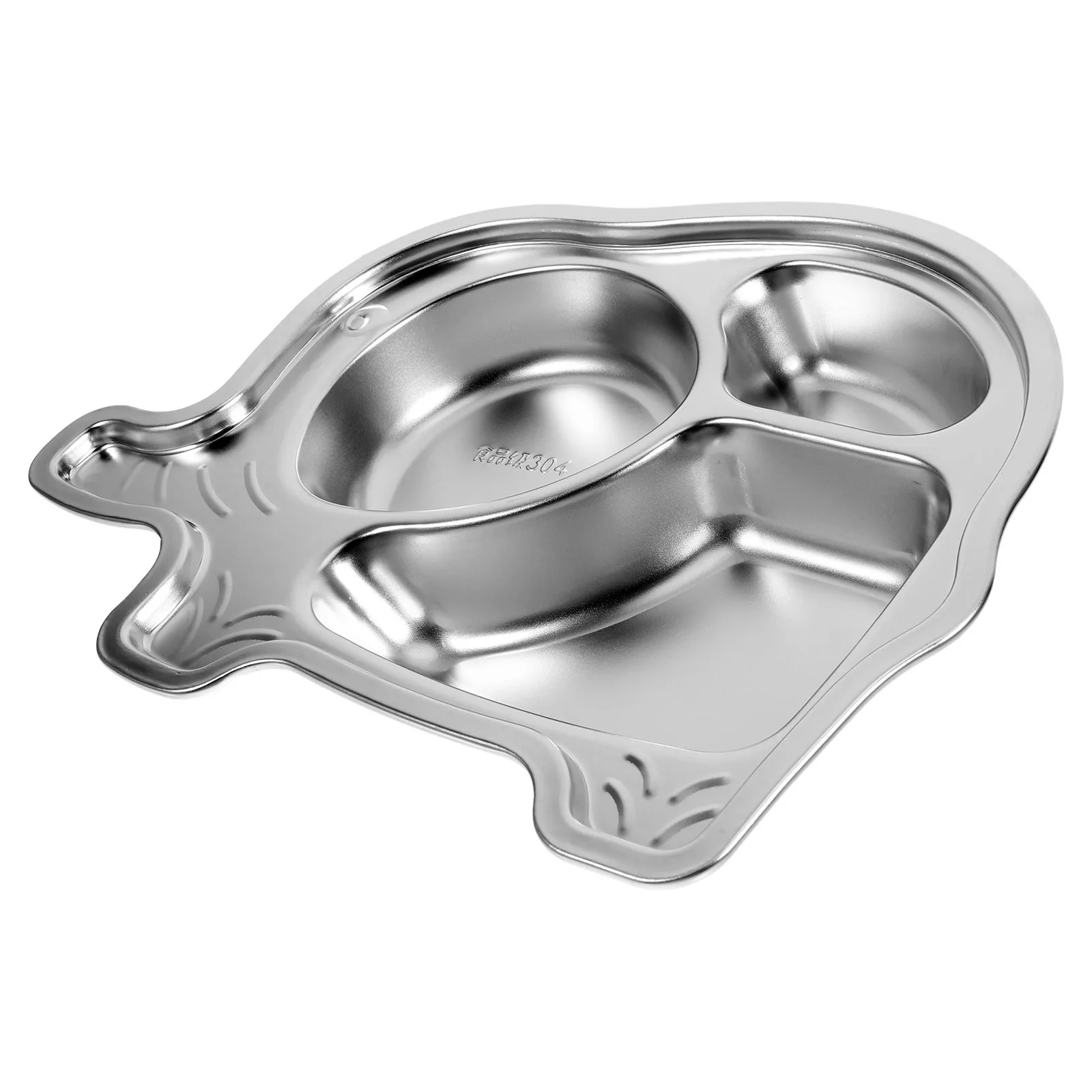 

Divided Plate 304 Stainless Steel Elephant Shape Compact Lightweight Lunch Tray Stainless Steel Plates for
