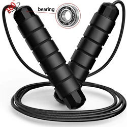 Jump Rope Anti-Tangle Fast Jump Rope Cable with Ball Bearings for Women Men and Kids Adjustable Steel Jump Rope Workout with Foa