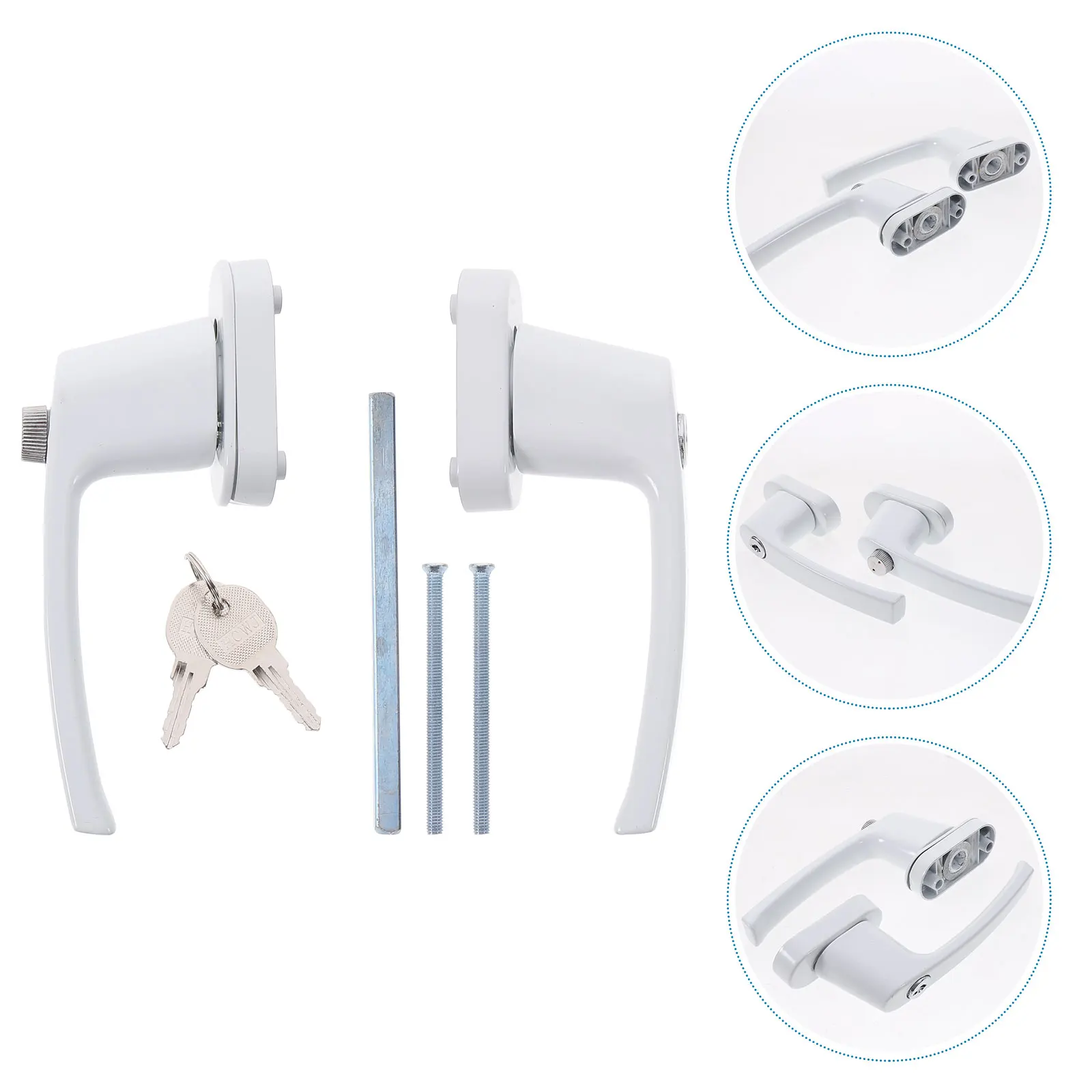 

Thickened Door Security Lever Handle Durable Locking Mechanism Sturdy Structure Strong Pull Bearing Separate Keys