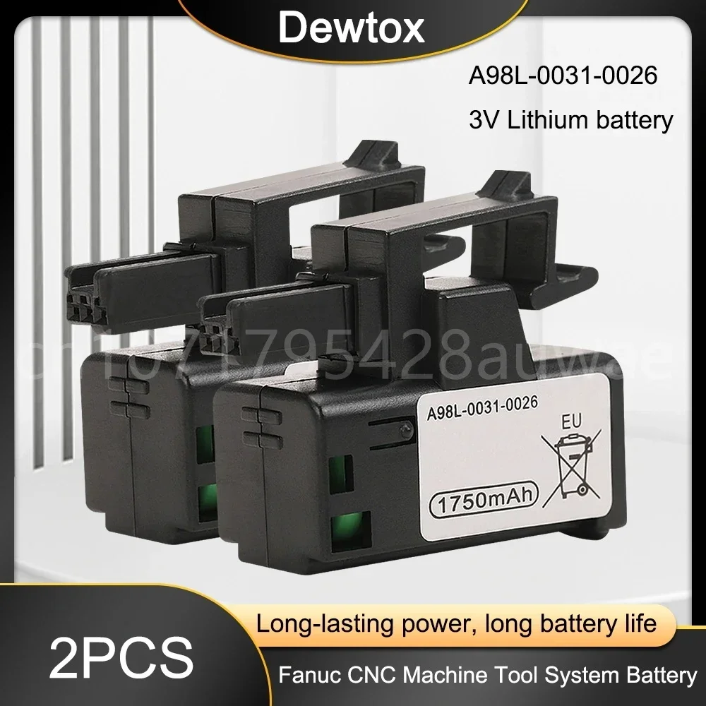 2PCS Brand New Fanuc NC System A98L-0031-0026 A02b-0309-k102 A02b-0309-k102 3V 1750mAh  PLC CNC Lithium Batteries