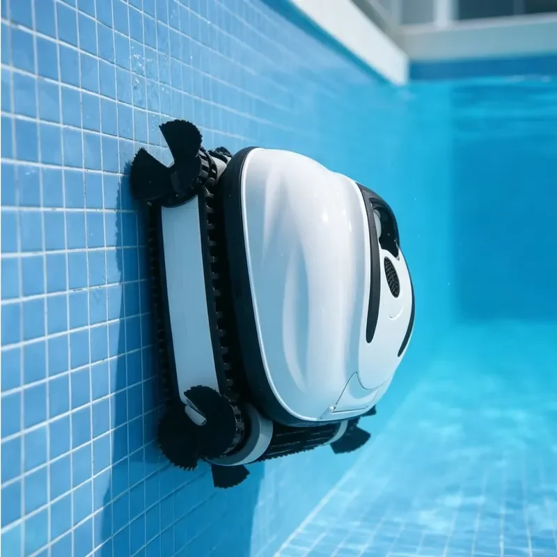 STROVAN Corded Pool Cleaning Robot Extra-Long Anti-Wrap Cable Smart Path Planning IPX8 Waterproof 6-Hour Runtime Eco-Friendly
