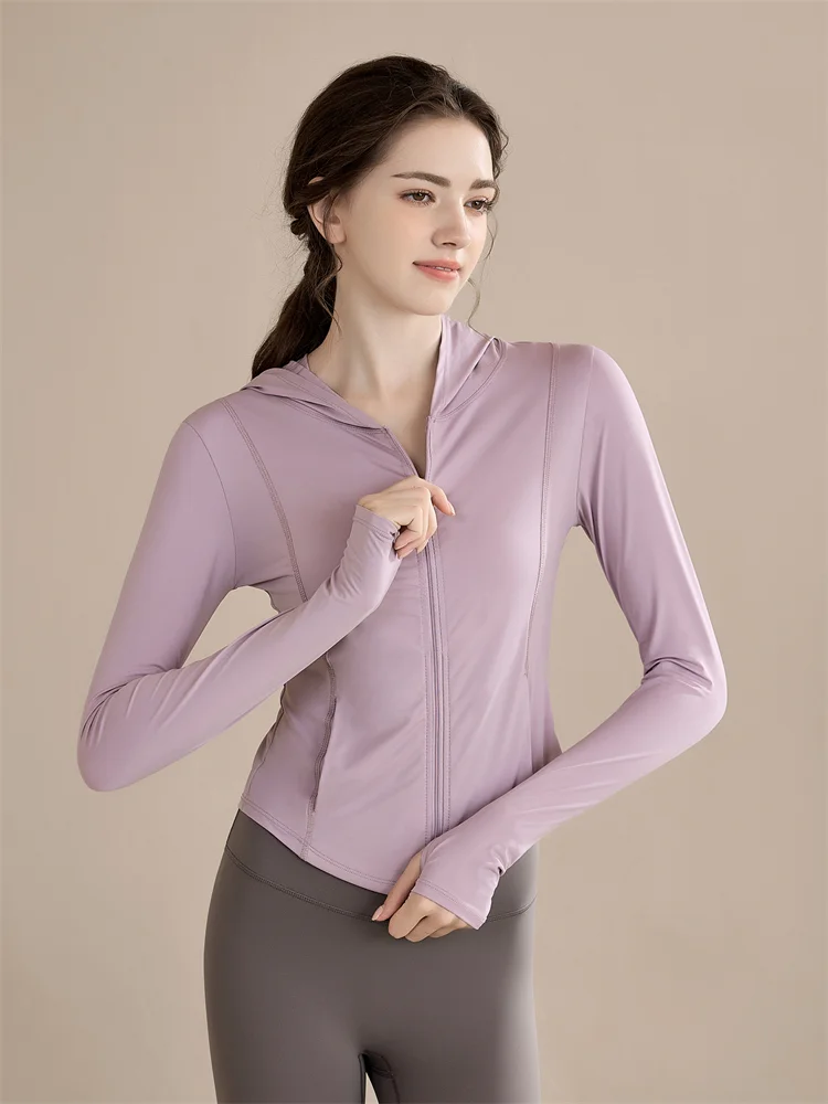 

Women's Sport Jaet Autumn Winter New Zipper Slim Fit Qui Dry Waist Cinching Long Sve Yoga Fitn Top Ocnltiy Brand