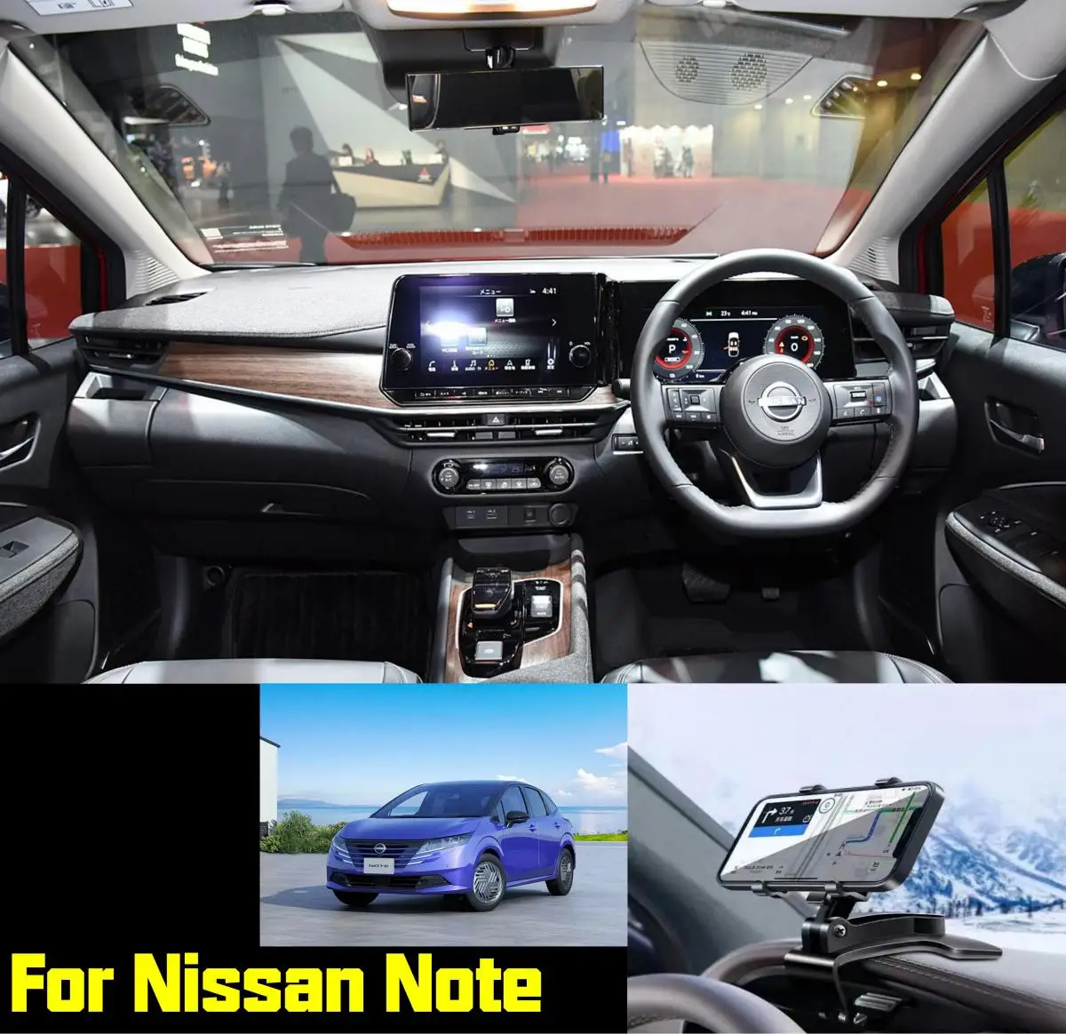 

Car mobile phone navigation stand For Nissan Note can be installed on the rearview mirror, dashboard and sun visor
