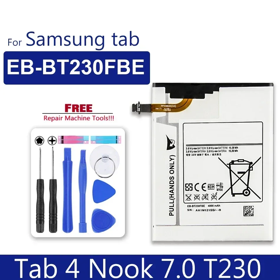 Battery for Samsung Galaxy Tab 4, 7.0, 8.0, 10.1, Tab4, SM T530, T531, T535, T330, T331, T230, T231, T235, SM-T530, SM-T535