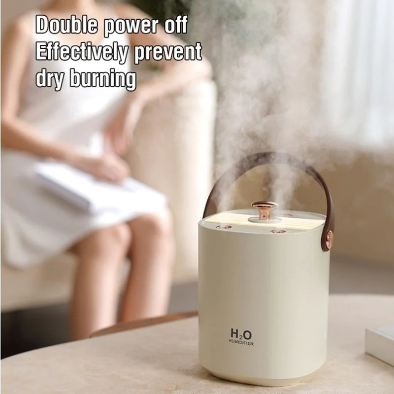 Umidificatore senza fili 1200ML doppio ugello umidificatore ricaricabile USB ultrasuoni olio essenziale diffusore di aromi nebulizzatore