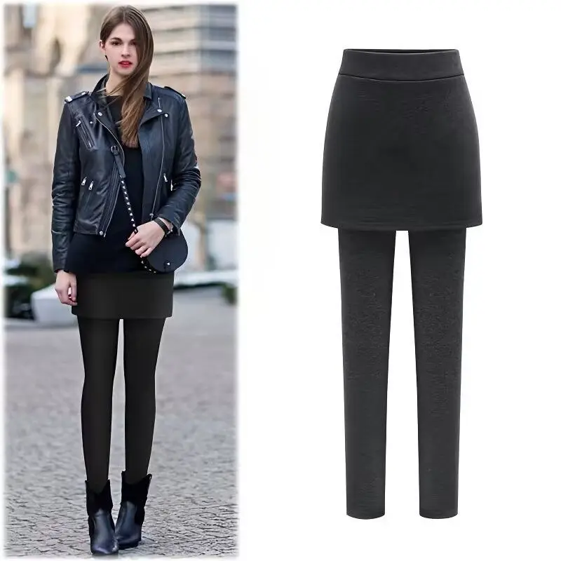 

Женские утепленные брюки с высокой талией и флисовой подкладкой, облегающие, модные, осенне-зимние, эластичные, длинные леггинсы