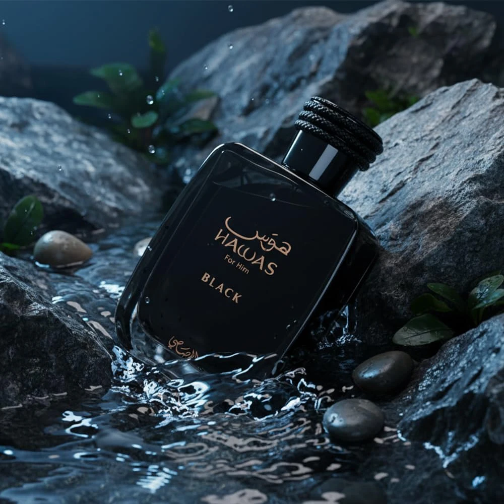 Hawas Black by Rasasi for Men - 3.38oz Eau De Parfum Spray, Long Lasting - Sophisticated and Modern Fragrance for Men. view 4