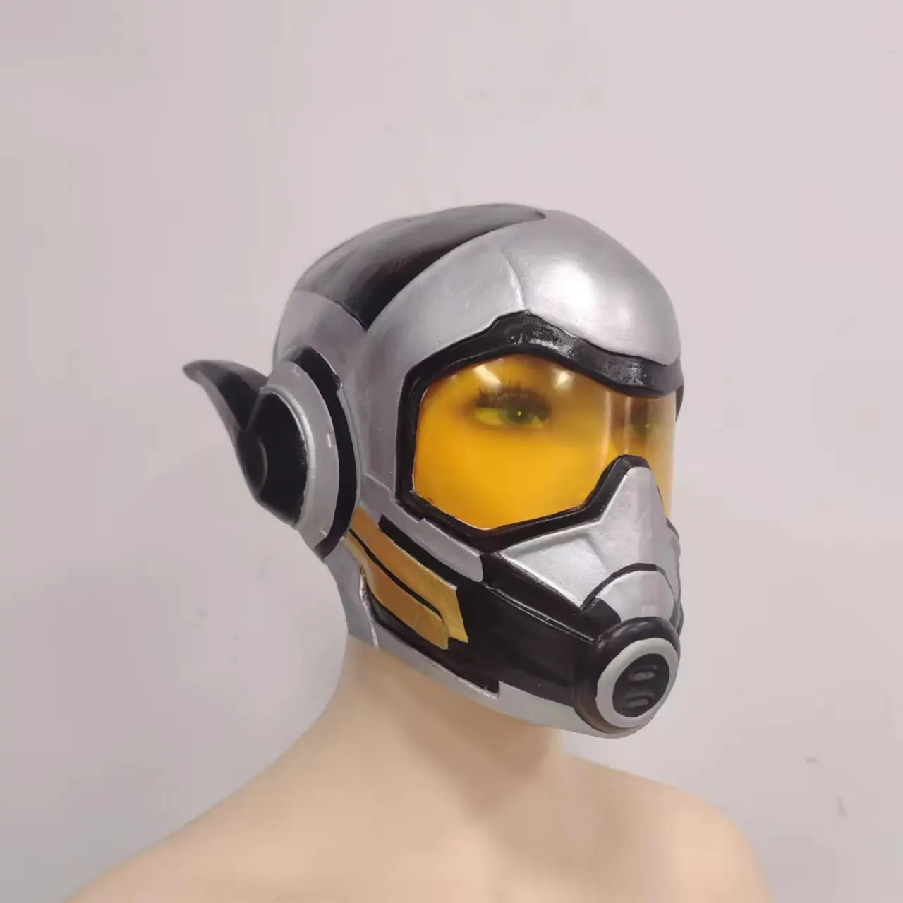 Sci-Fi Roboter-Krieger Vollkopf-Latexhelm-Maske, futuristische Weltraumsoldaten-Kopfbedeckung für Erwachsenen-Cosplay-Halloween-Kostüm-Requisiten – Detail 5
