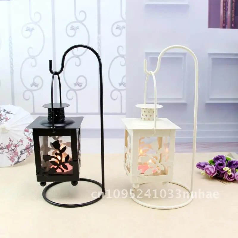 

European Style Wrought Iron Vintage Candle Holder Moroccan Style Romantic Creative Candle Holder