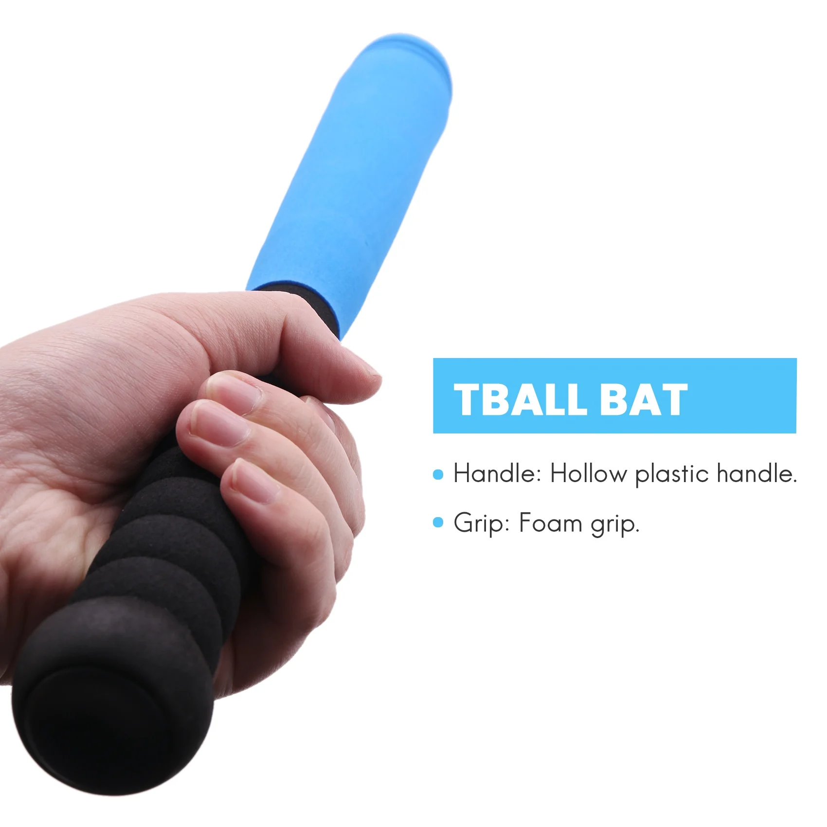 Foam Baseball Bat with Baseball Toy Set for Children Age 3 to 5 Years Old,Blue