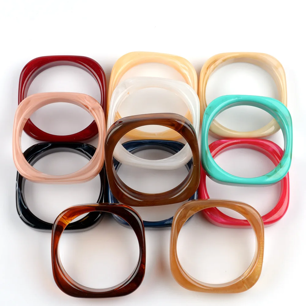 1 Piece 78mm Fashionable and Minimalist Style Arc Shaped Halo Effect Dual Color Acrylic Bracelet DIY Jewelry Making Accessories