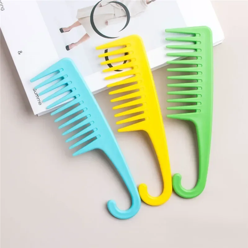 1pcs 빗 Large Wide Tooth Combs of Hook Handle Detangling Reduce Hair Loss Comb Pro Hairdress Salon Styling Tools Hot Sale