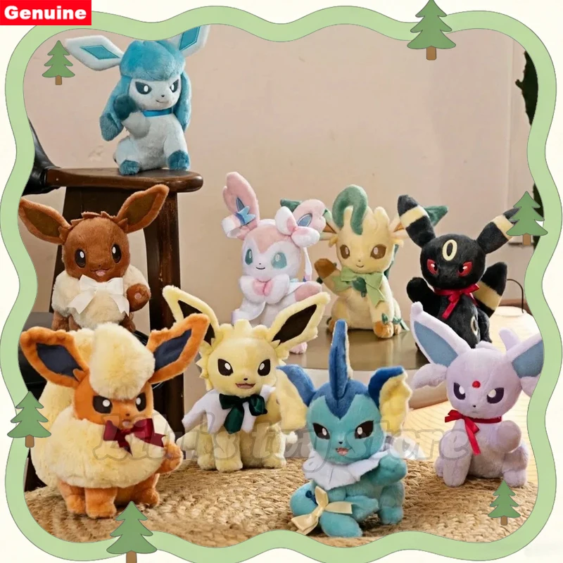

Оригинальная плюшевая сумка-кроссбоди Pokemon Eevee Partner Series: милые плюшевые игрушки-сумки через плечо Sylveon, Umbreon, Vaporeon, персонализированный подарок