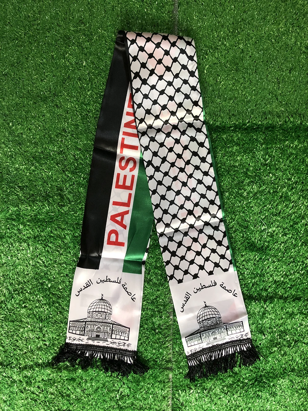 SKY FLAG Palestine scarf 14x130cm Scarf Printing Satin Palestinian national day Scarves palestine shawl Palestinian Flag Scarf