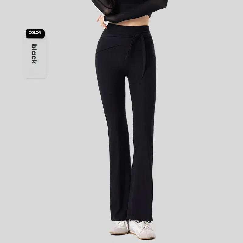 Women's High Waist Yoga Pants Flared Leggings Butt Lifting Stretchy Soft Wide Leg Fitness Exercise Trousers Lounge Wear