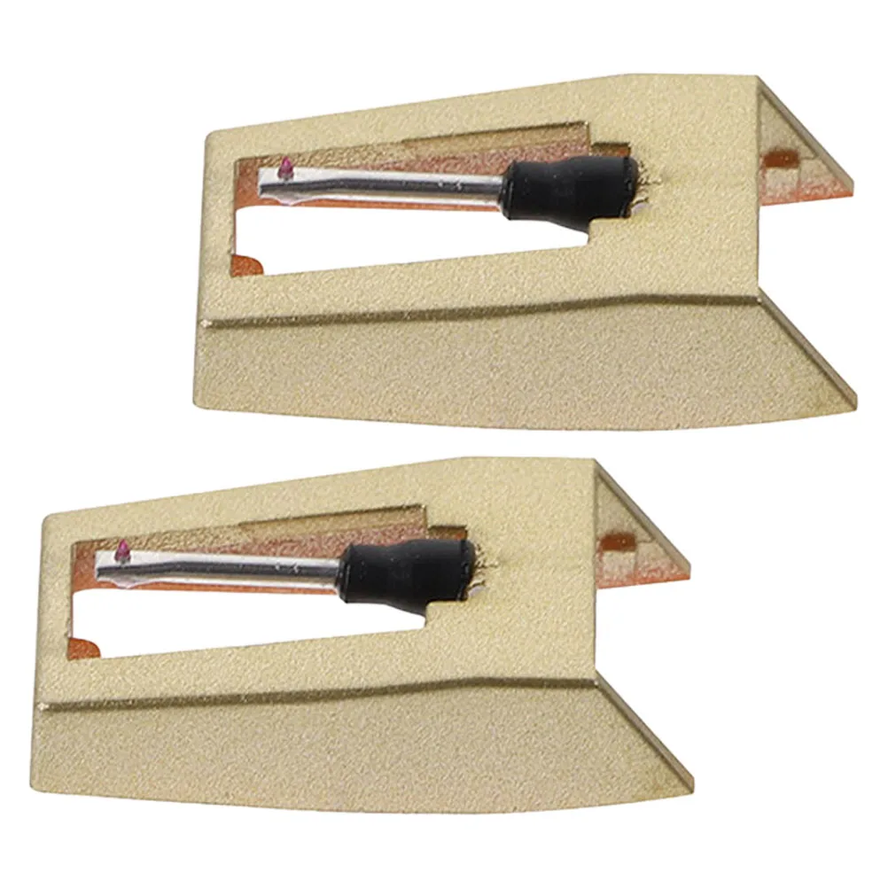 

2pcs Golden Record Player Stylus Cartridge Turntable Needle Replacement Vinyl DJ Accessories Phonograph Vintage