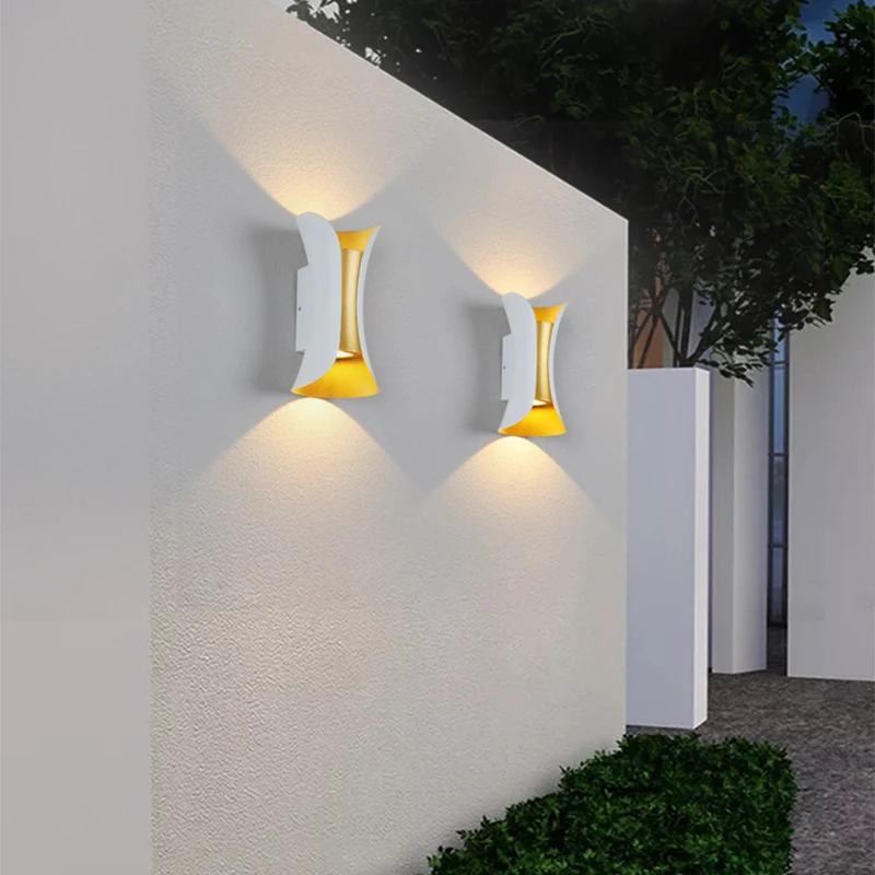 Waterproof Modern LED Wall Light 10W Aluminum Wall Lamp Outdoor and Indoor Lighting Home Decor for Garden Living Room Bedroom